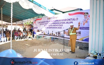 Gubernur Pantau Pekerjaan Peningkatan Ruas Jalan Lakeya-Mohiyolo