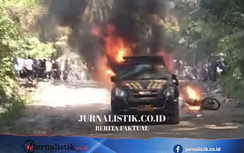 Mobil Polisi Ludes Dihantam Bom Molotov saat Bentrok Warga di Seram Maluku Regional 7 Juni 2026
